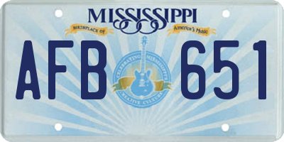 MS license plate AFB651