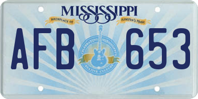 MS license plate AFB653