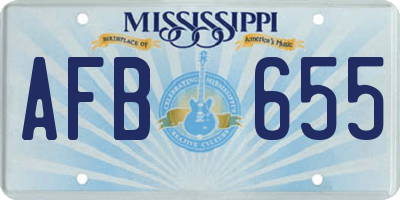 MS license plate AFB655