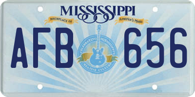 MS license plate AFB656