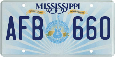 MS license plate AFB660
