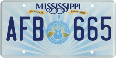 MS license plate AFB665
