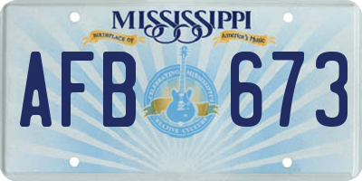 MS license plate AFB673