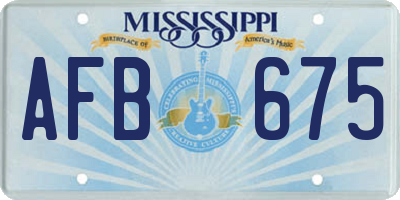 MS license plate AFB675
