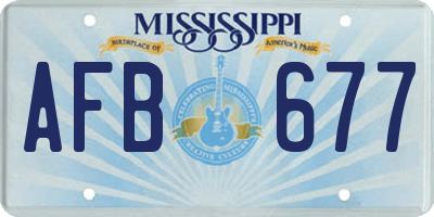MS license plate AFB677