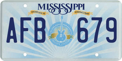 MS license plate AFB679