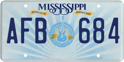 MS license plate AFB684