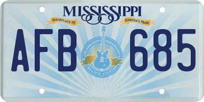 MS license plate AFB685