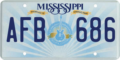 MS license plate AFB686
