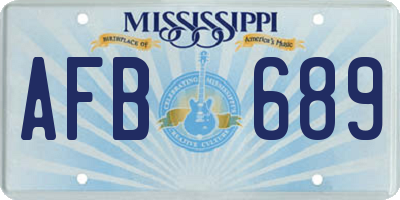 MS license plate AFB689