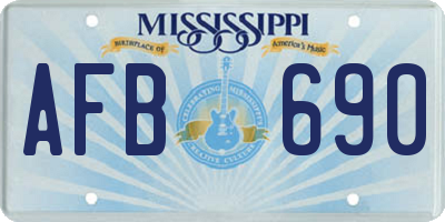 MS license plate AFB690