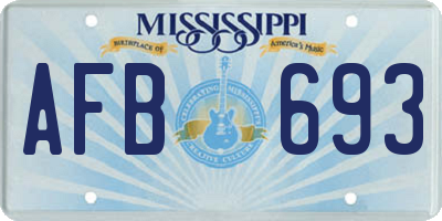 MS license plate AFB693