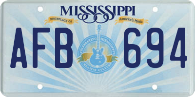 MS license plate AFB694