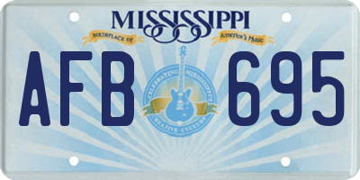 MS license plate AFB695