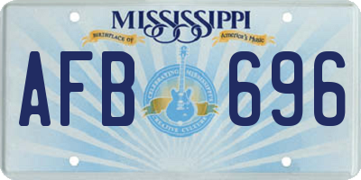 MS license plate AFB696
