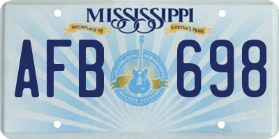 MS license plate AFB698