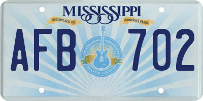 MS license plate AFB702