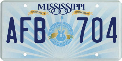 MS license plate AFB704