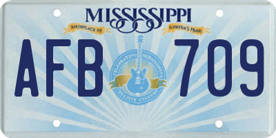 MS license plate AFB709