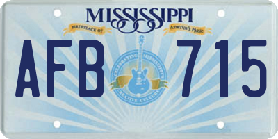 MS license plate AFB715