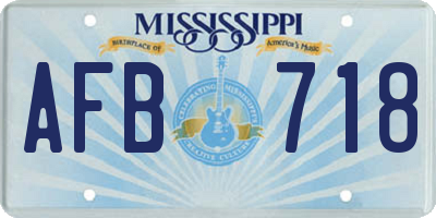 MS license plate AFB718