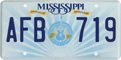 MS license plate AFB719
