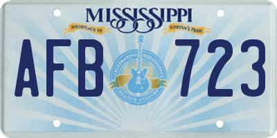 MS license plate AFB723