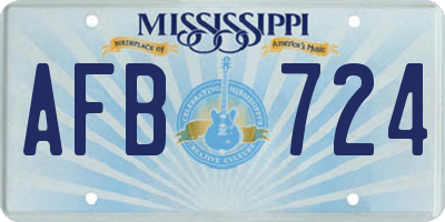 MS license plate AFB724