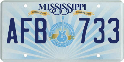 MS license plate AFB733