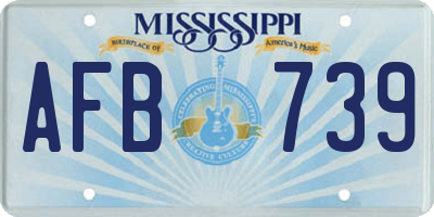 MS license plate AFB739
