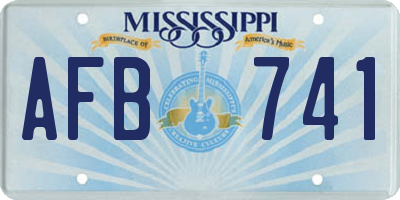 MS license plate AFB741