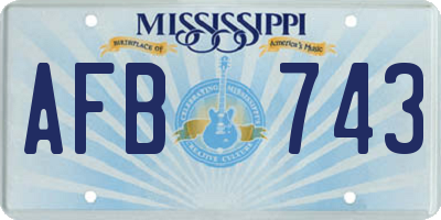 MS license plate AFB743