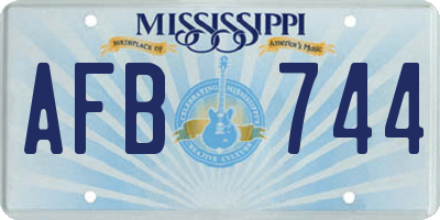 MS license plate AFB744