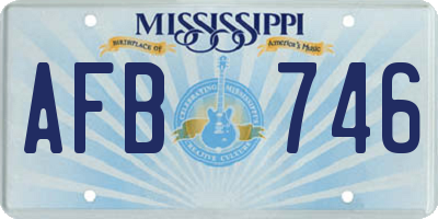 MS license plate AFB746