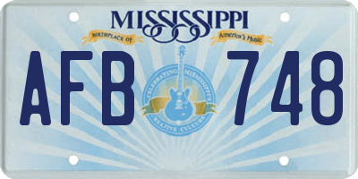 MS license plate AFB748
