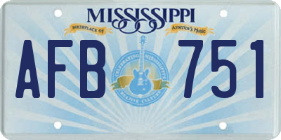 MS license plate AFB751