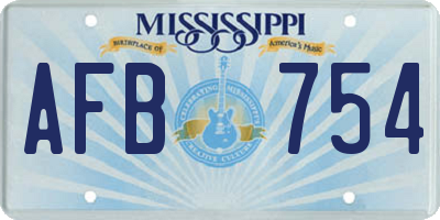 MS license plate AFB754