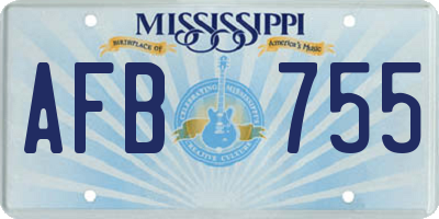 MS license plate AFB755