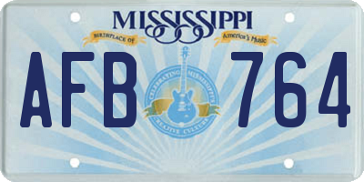 MS license plate AFB764