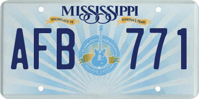 MS license plate AFB771