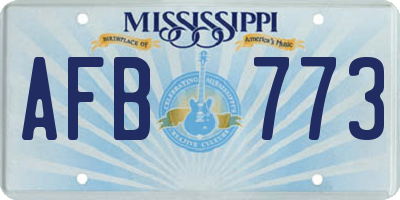 MS license plate AFB773
