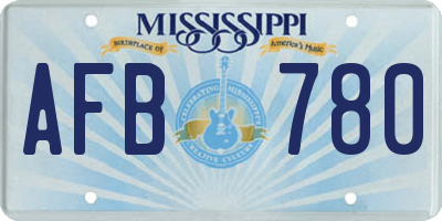 MS license plate AFB780