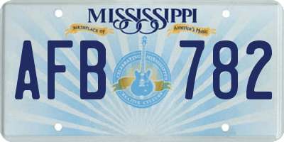 MS license plate AFB782