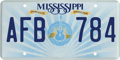 MS license plate AFB784