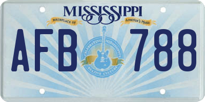 MS license plate AFB788