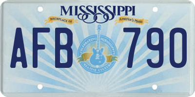 MS license plate AFB790