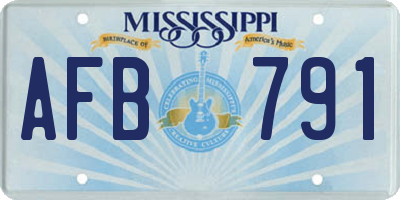 MS license plate AFB791