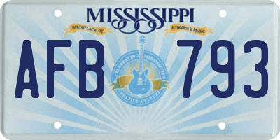 MS license plate AFB793