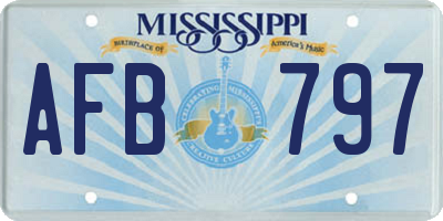 MS license plate AFB797