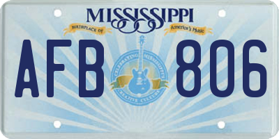 MS license plate AFB806